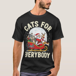 Camiseta Christmas Cats for Everybody Holiday Santa Cat 