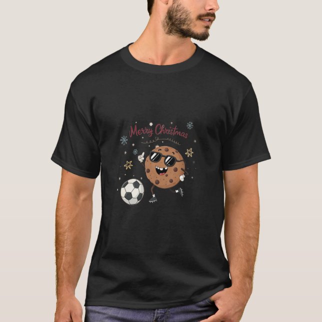Camiseta Christmas Chocolate Cookie and Soccer Ball (Anverso)