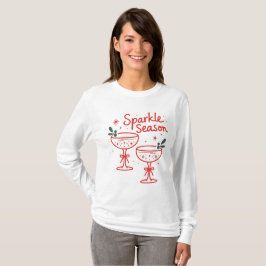 Camiseta Christmas Cocktails Sparkle Season 