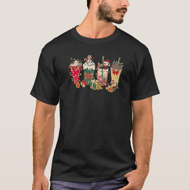 Camiseta Christmas Coffee Latte Spice Matching Family Pjs P (Anverso)