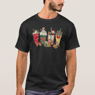 Camiseta Christmas Coffee Latte Spice Matching Family Pjs P
