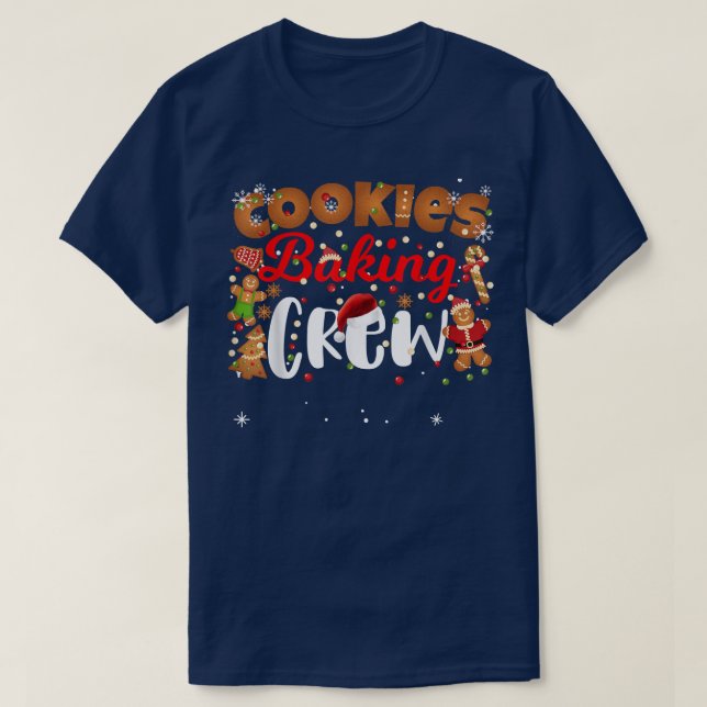 Camiseta Christmas Cookie Baking Crew Funny Matching Family (Diseño del anverso)