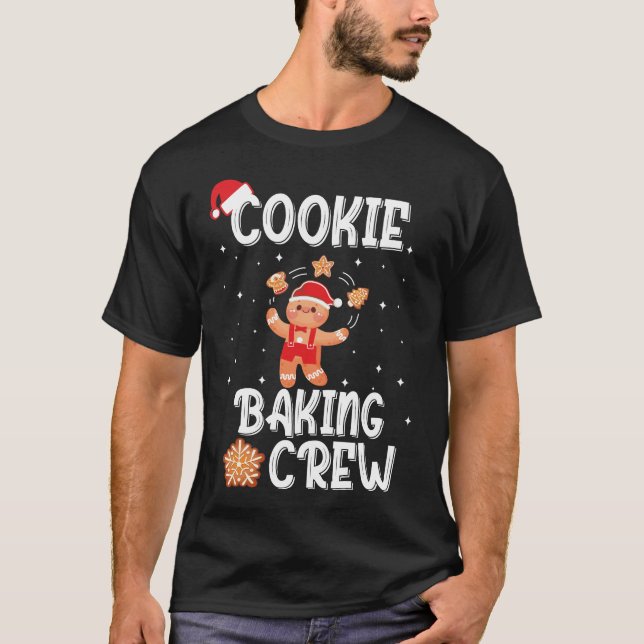 Camiseta Christmas Cookie Baking Crew Funny Pajamas Family  (Anverso)