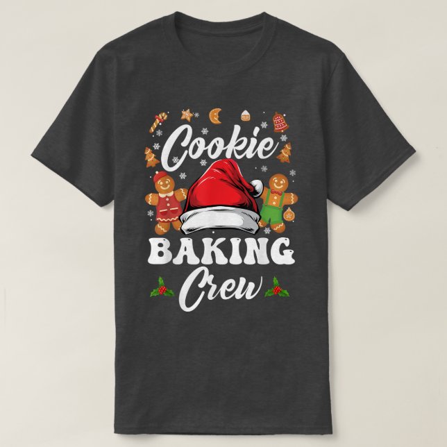 Camiseta Christmas Cookie Baking Crew Pajama, Gingerbread C (Diseño del anverso)