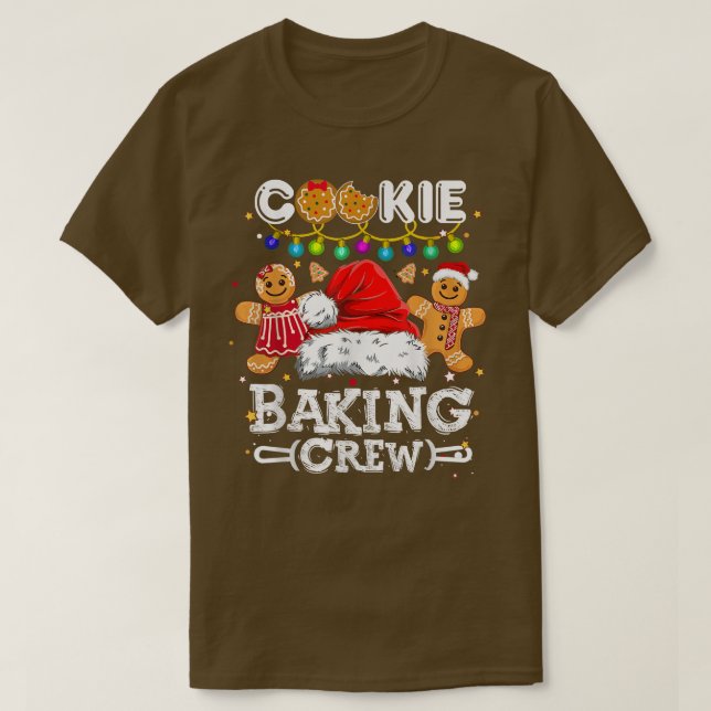 Camiseta Christmas Cookie Baking Crew Pajama, Gingerbread C (Diseño del anverso)