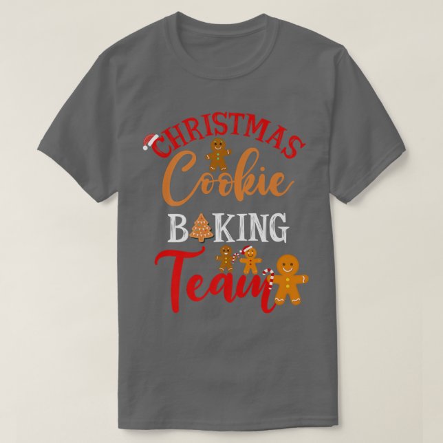 Camiseta Christmas Cookie Baking Team for Kids and Adults  (Diseño del anverso)