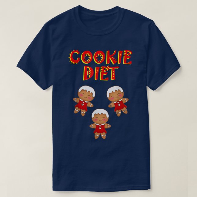 Camiseta Christmas cookie diet Cute Xmas gingerbread cookie (Diseño del anverso)