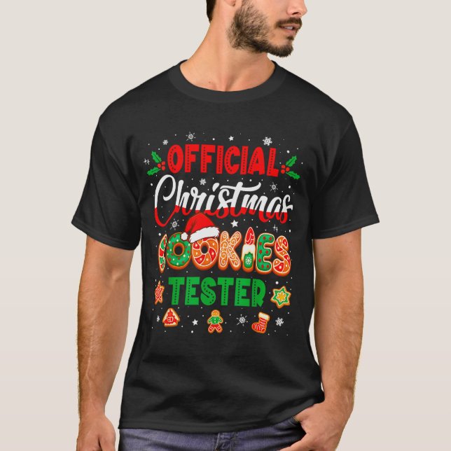 Camiseta Christmas Cookie Tester Taster Baking Crew Toddler (Anverso)