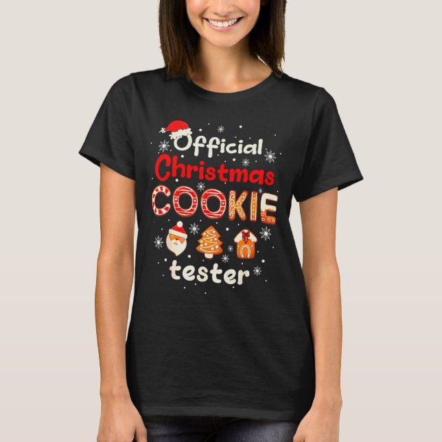 Camiseta Christmas Cookie Tester Taster Baking Crew Toddler (Anverso)