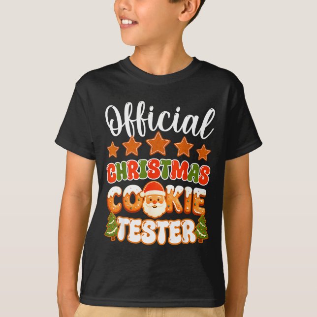 Camiseta Christmas Cookie Tester Taster Funny Family Baking (Anverso)