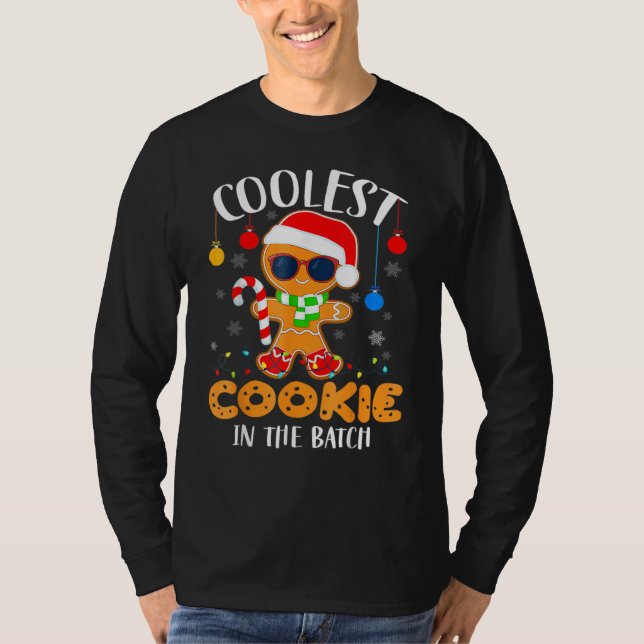Camiseta Christmas Coolest Cookie In The Batch Gingerbread  (Anverso)