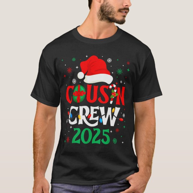 Camiseta Christmas Cousin Crew 2025 Xmas Funny Matching Fam (Anverso)