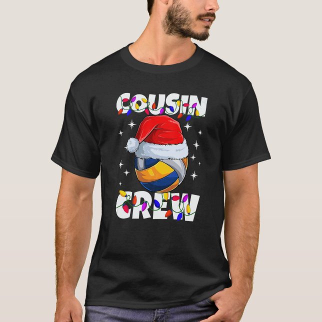 Camiseta Christmas Cousin Crew Volley Ball Pajamas Family X (Anverso)