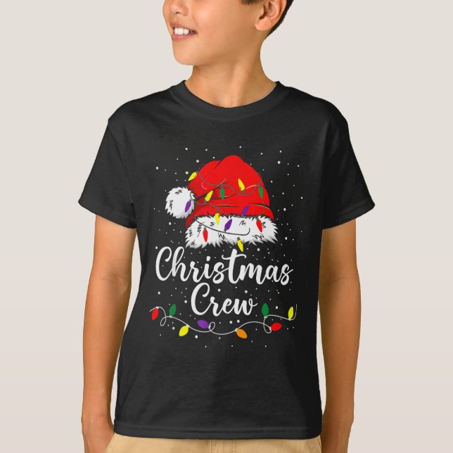 Camiseta Christmas Crew Family Group Matching Christmas Paj (Anverso)