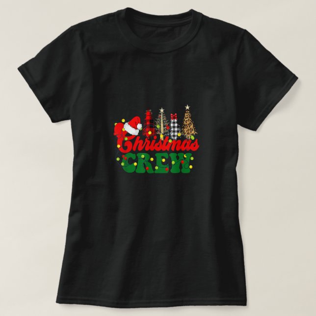 Camiseta Christmas Crew Family Matching Buffalo Tree Xmas.p (Diseño del anverso)