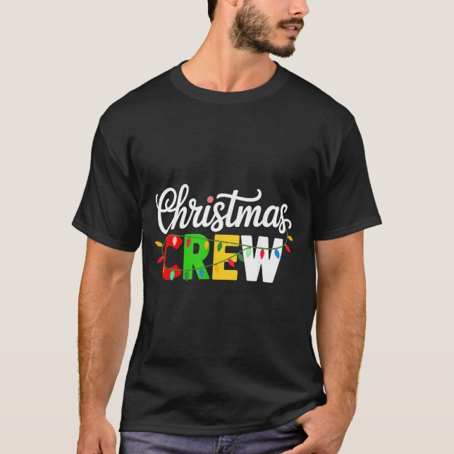 Camiseta Christmas Crew Matching Family Xmas Party Men Wome (Anverso)