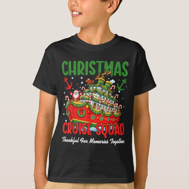Camiseta Christmas Cruise Cruisemas Squad 2025 Thankful For (Anverso)