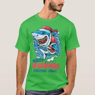 Camiseta Christmas Cruise Merry Beachmas Family Vacation Sh
