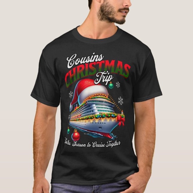 Camiseta Christmas Cruise Ship Matching Cousins Trip Holida (Anverso)