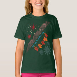 Camiseta Christmas Cute Girl T-Shirt-Festive Holiday Outfit
