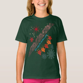 Camiseta Christmas Cute Girl T-Shirt-Festive Holiday Outfit