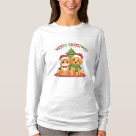 Camiseta Christmas Cute Pet Friends