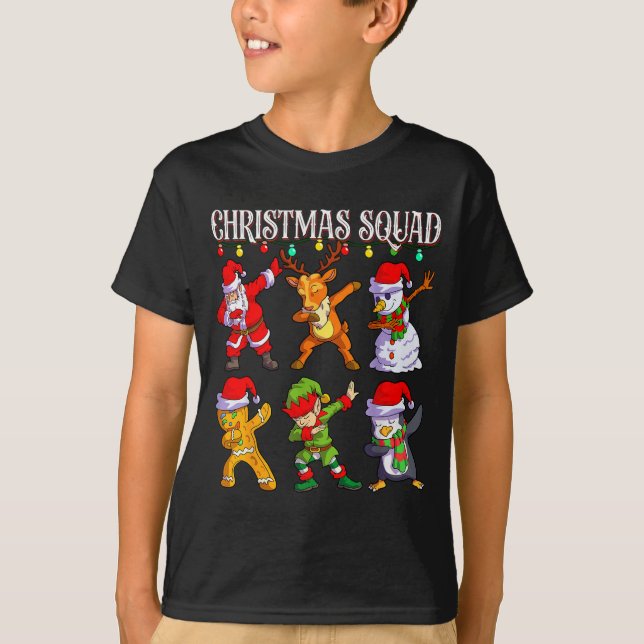 Camiseta Christmas Dab Santa Friends Matching Family Christ (Anverso)