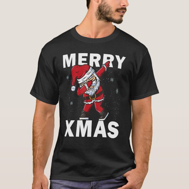 Camiseta Christmas Dabbing Santa Ugly Christmas (Anverso)