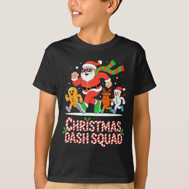 Camiseta Christmas Dash Squad Running Runner Marathon Team  (Anverso)