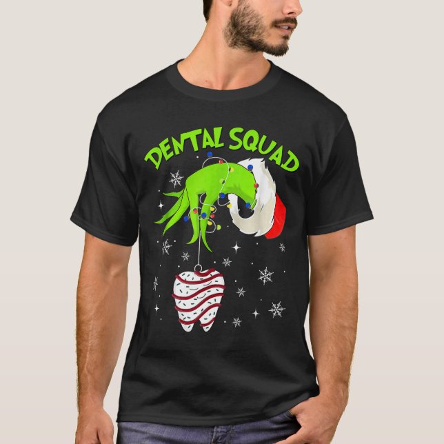 Camiseta Christmas Dental Squad Cute Dentist Dental Hygieni (Anverso)