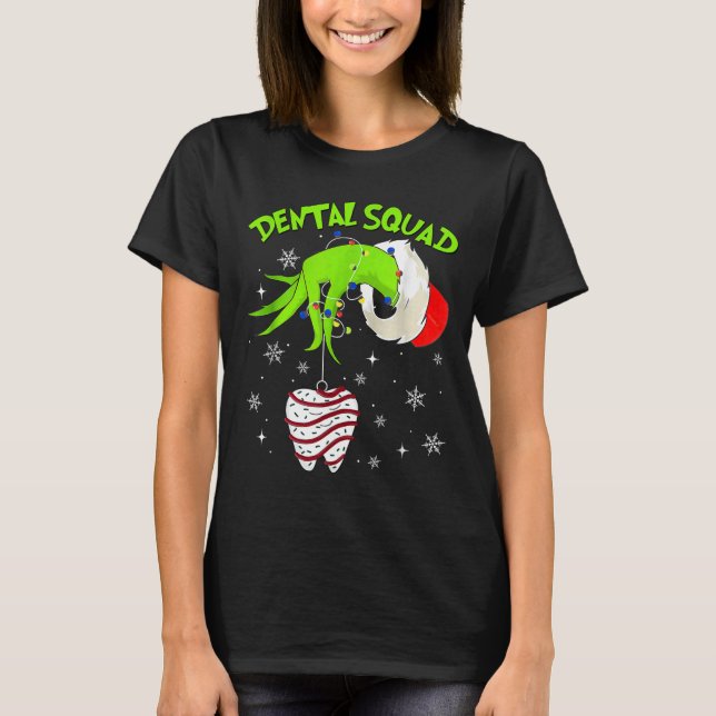 Camiseta Christmas Dental Squad Cute Dentist Dental Hygieni (Anverso)