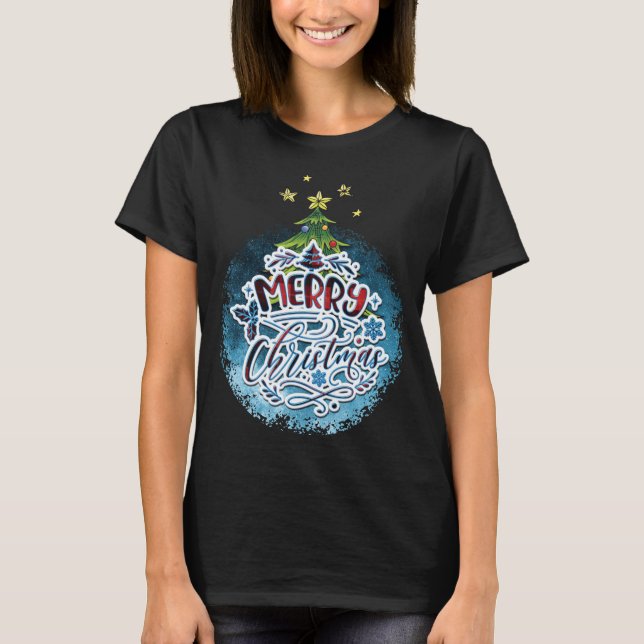 Camiseta Christmas design Merry Christmas snow globe (Anverso)