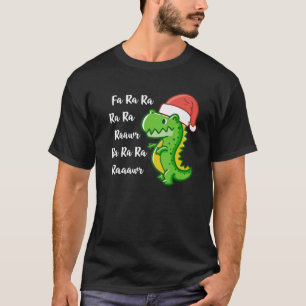 Camiseta Christmas Dinosaur Fa Ra Ra Rawr Funny Rex Xmas