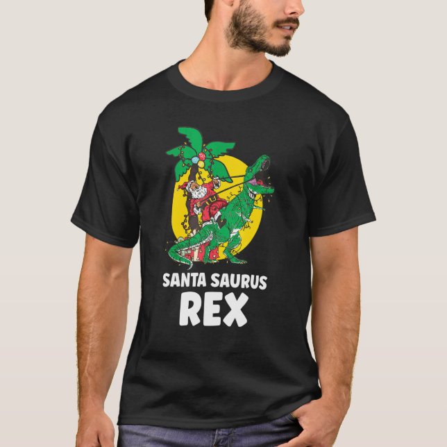 Camiseta Christmas Dinosaur Santasaurus Rex Holiday Xmas PJ (Anverso)