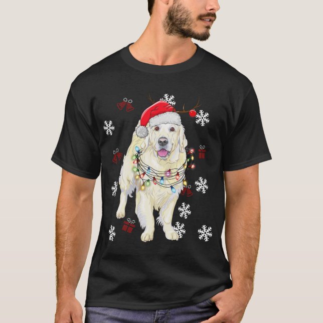 Camiseta Christmas Dog Golden retriever Pajama (Anverso)