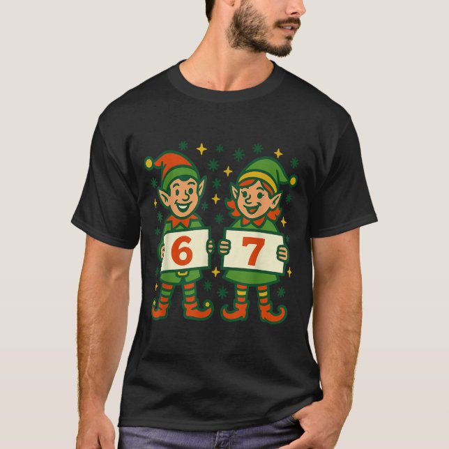 Camiseta Christmas Elf 6 7 Meme Funny Holiday Elves Gen Alp (Anverso)