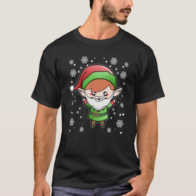 Camiseta Christmas elf homeoffice face mask office humor qu (Anverso)