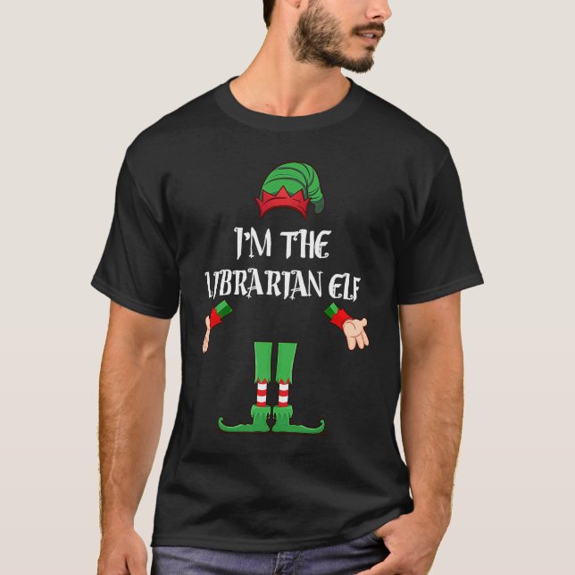 Camiseta Christmas Elf  I'm The Librarian Elf Xmas (Anverso)