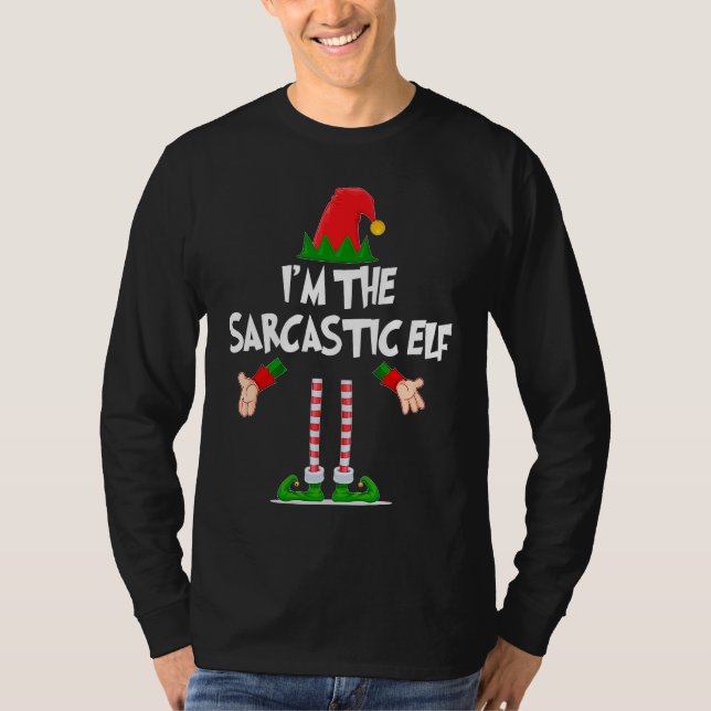 Camiseta Christmas Elf  I'm The Sarcastic Elf Xmas (Anverso)