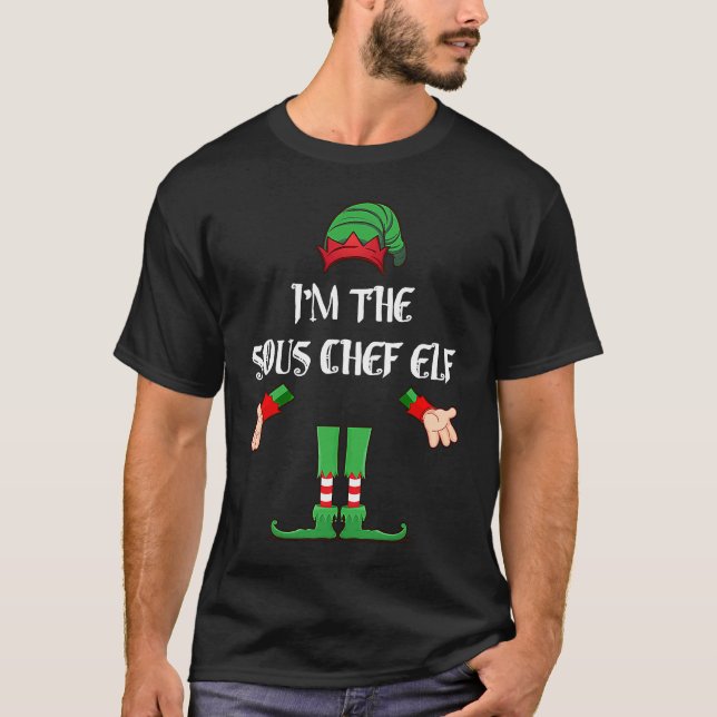 Camiseta Christmas Elf  I'm The Sous Chef Elf Xmas (Anverso)