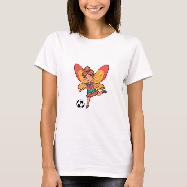 Camiseta Christmas Fairy Playing Soccer (Anverso)