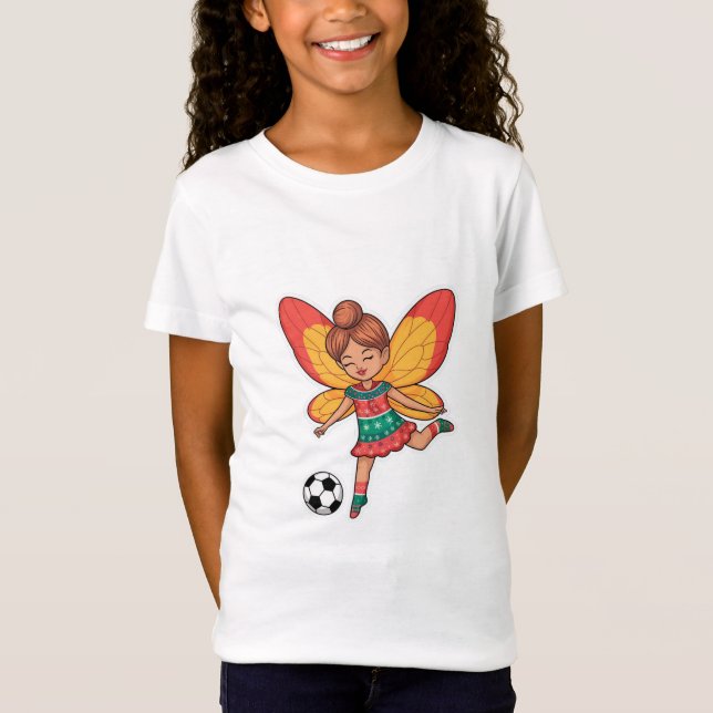 Camiseta Christmas Fairy Playing Soccer (Anverso)