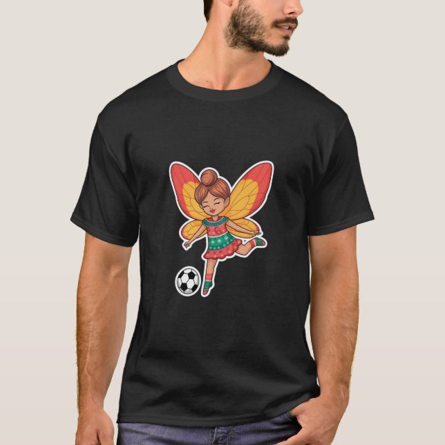 Camiseta Christmas Fairy Playing Soccer (Anverso)