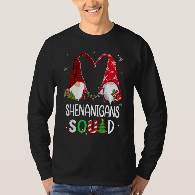 Camiseta Christmas family Shenanigans Squad gnome heart 202 (Anverso)