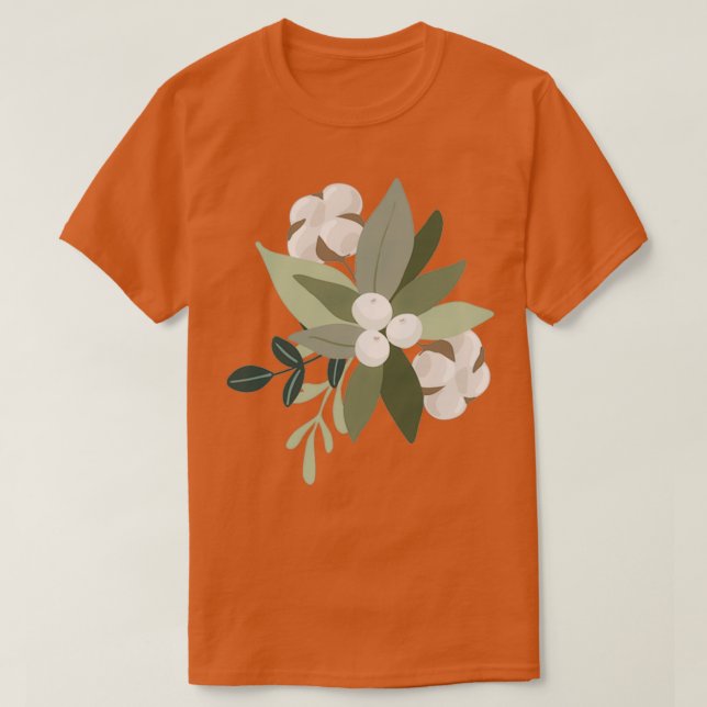 Camiseta Christmas flowers  (Diseño del anverso)