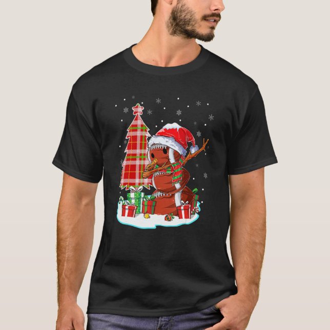 Camiseta Christmas Football Ball Snowman Dabbing Santa Hat  (Anverso)