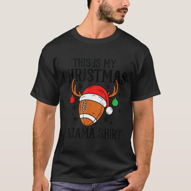Camiseta Christmas Football Pajama Shirt Santa Claus Matchi (Anverso)
