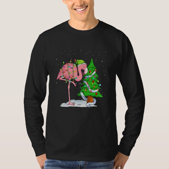 Camiseta Christmas for men women kids ELF Flamingo (Anverso)