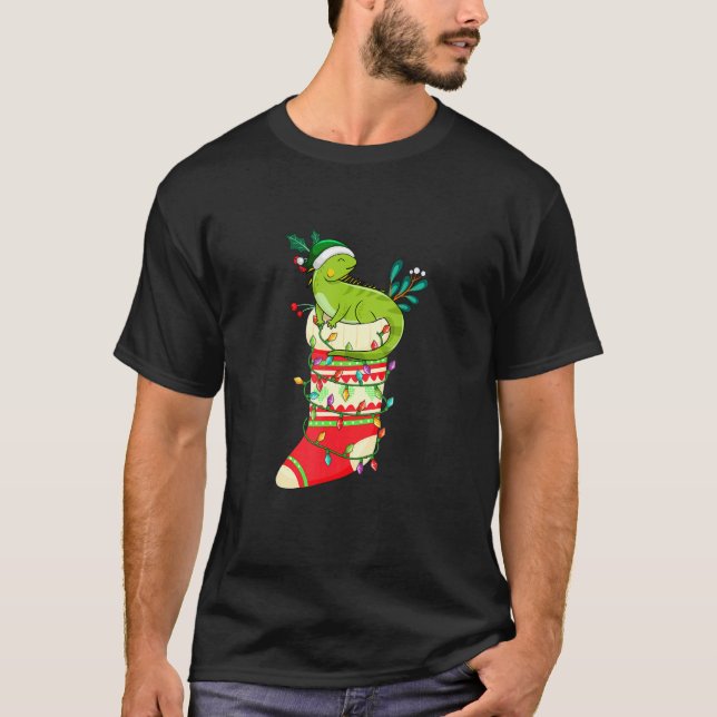 Camiseta Christmas for men women kids ELF Iguanas (Anverso)