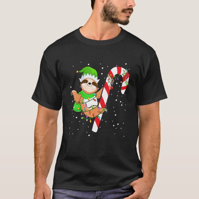 Camiseta Christmas for men women kids ELF sloth (Anverso)